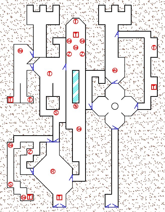Parts of a maze dungeon remade in Autocad