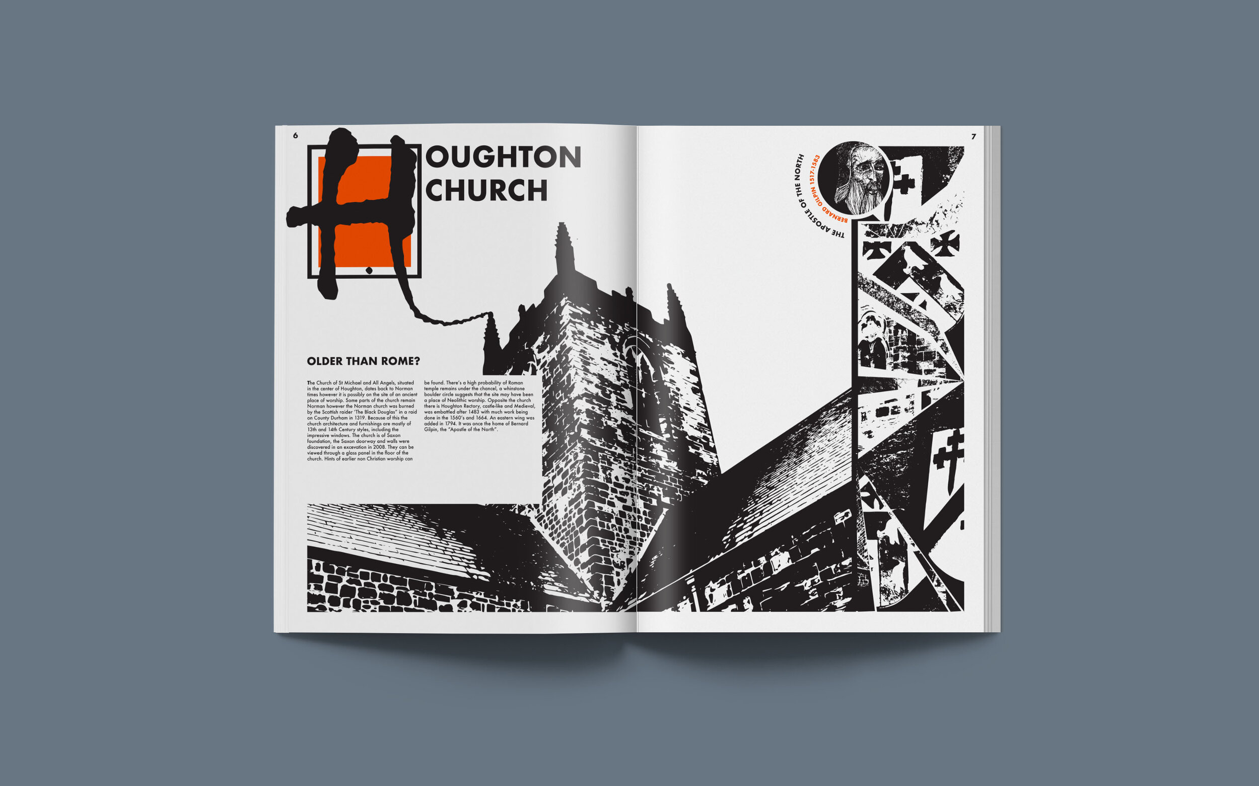 REGION MAGAZINE, A4 Booklet.
This book is an exploration of the local history of my hometown. It showcases the rich history of an unassuming pit village in the North East of England, and the chilling folklore surrounding specific locations within th