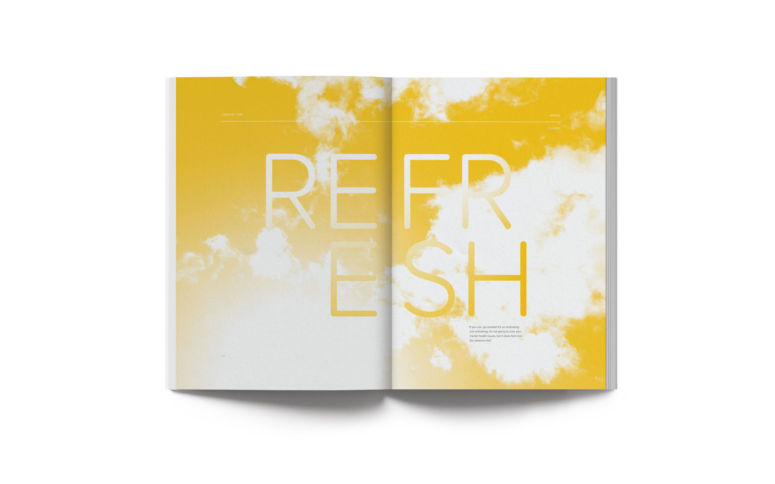 FOUND TOUCH, A4 Booklet.
This book acts as the antithesis to LOST TOUCH, in that it aims to re-connect creatives with the physical world through tactility. It also contains spreads which amplify the words of creatives whom offer advice and words of