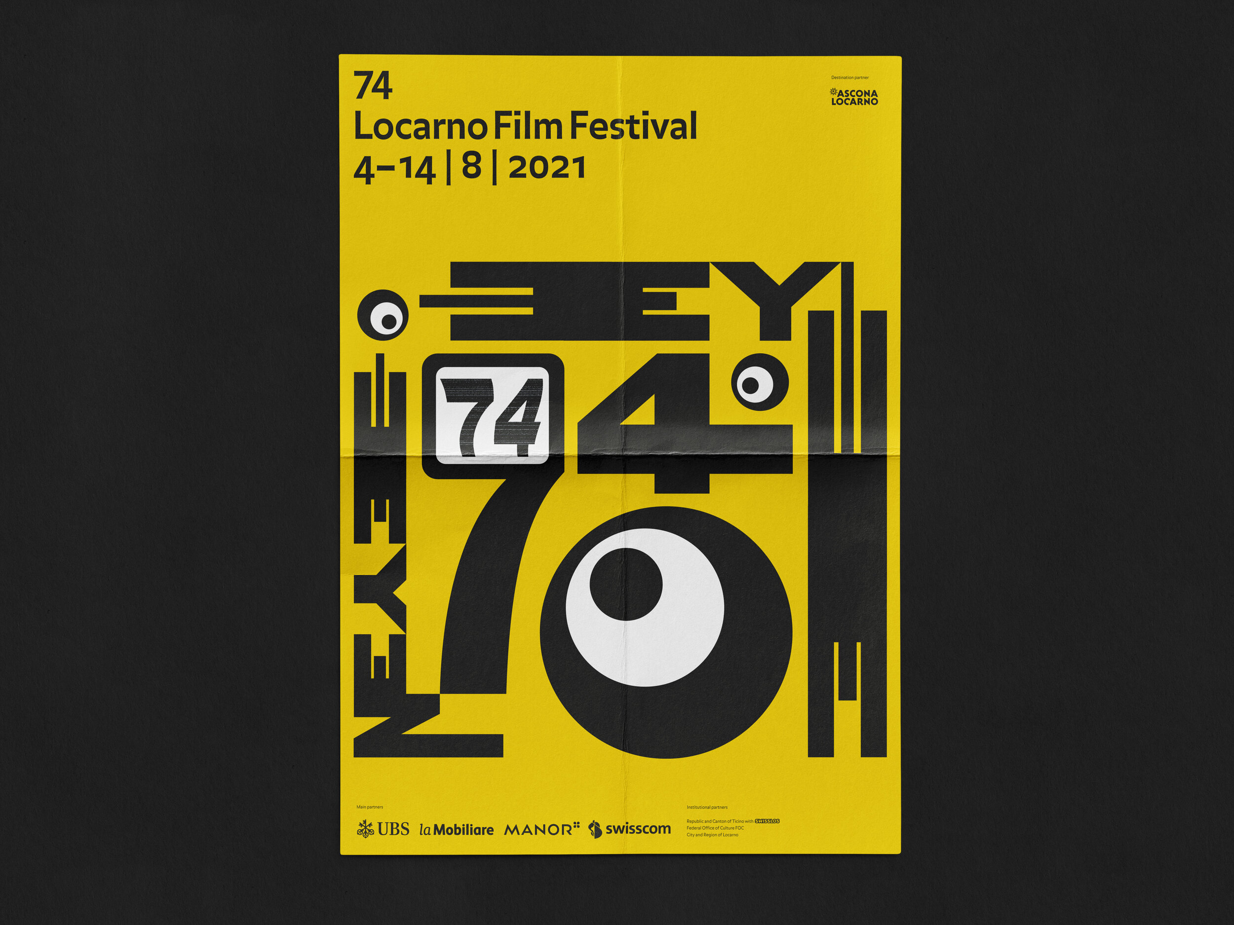 LOCARNO FILM FESTIVAL, A2 Posters.
These posters were designed for the 74th Locarno Film Festival for which they held a competition. I wanted to capture the experimental and youthful energy of the festival by using striking graphic shapes that flow