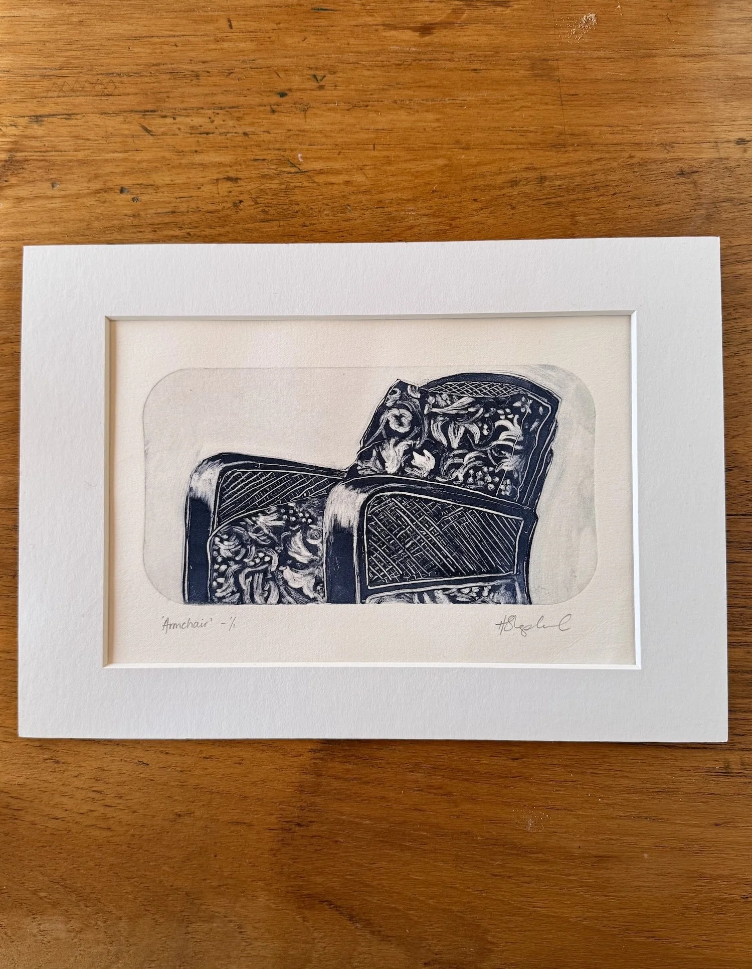 Armchair - Original Monotype Print