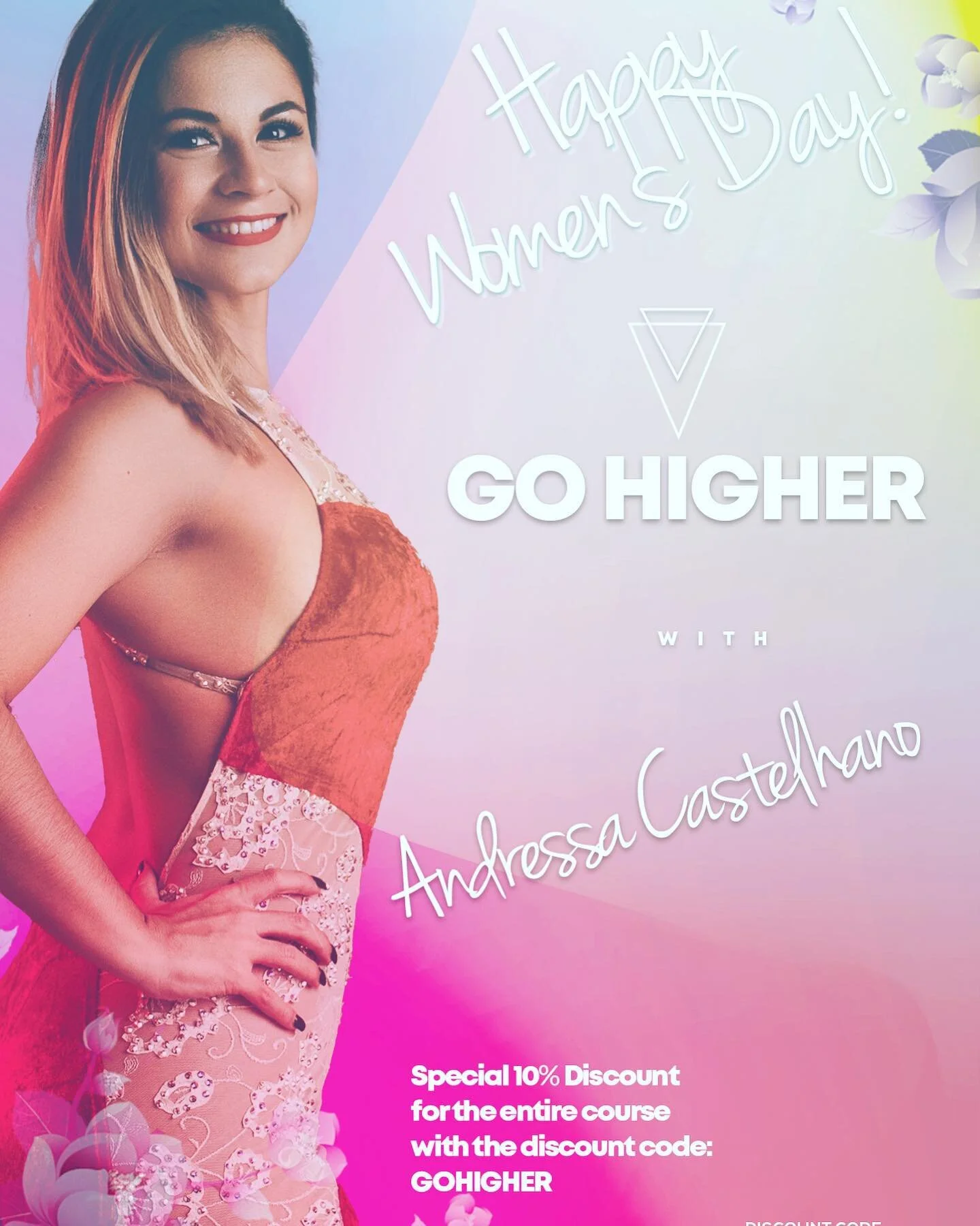 Happy International Women’s Day my Queens!
In two days we start our Go Higher journey together and in celebration for our special day, you can get you pass with 10% off!
•feet strength 
•feet flexibility 
•high heels technique