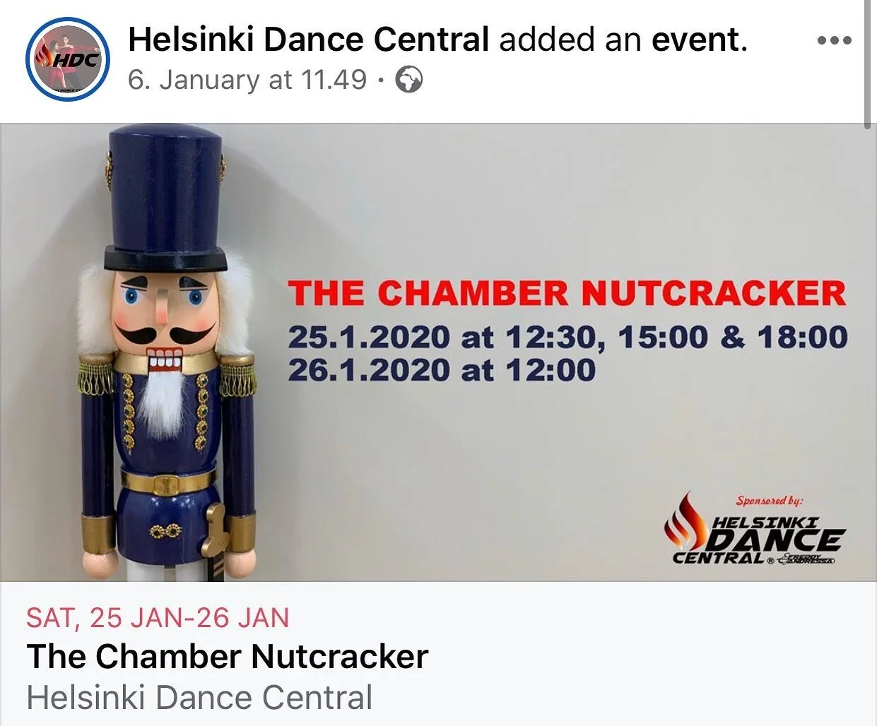 THE CHAMBER NUTCRACKER
A winter tale for the whole family full of live music, dance, magic and adventures where all musicians and dancers play a role in the story.
By Inkorpora Project.
Artistic direction and choreography: Silvia Verges 
Music: Pj