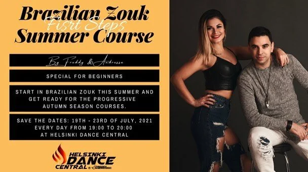 The Summer is fast approaching and nothing better than welcoming it with an Intensive Zouk Summer Course and learn from the World-Renowned Zouk Instructors Freddy & Andressa.
If you have been waiting for a chance to experience this amazing dance