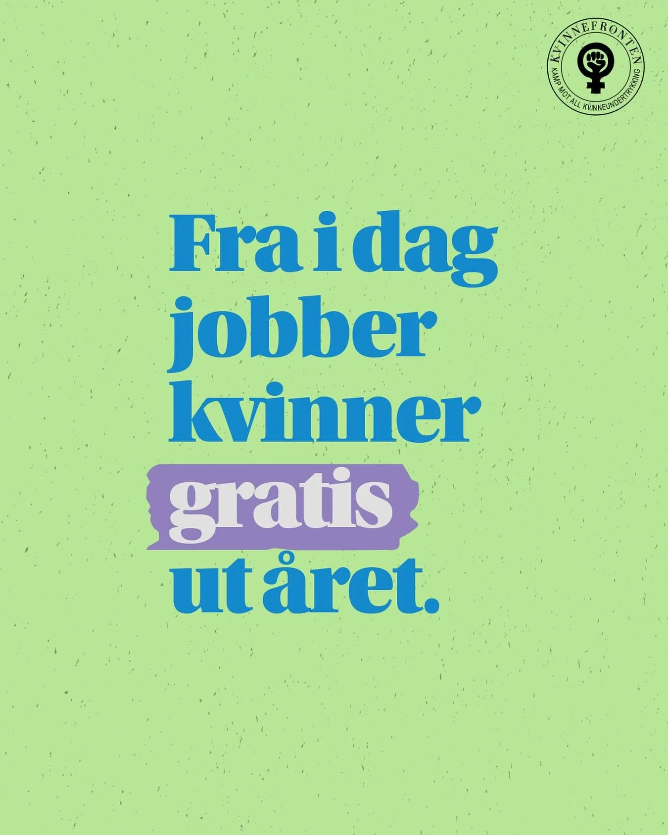 💥 Det er p&aring; h&oslash;y tid vi kommer oss ut av likel&oslash;nnsapatien vi befinner oss i. Eller skal vi bare fortsette &aring; gi jentene v&aring;re litt mindre lommepenger enn guttene v&aring;re, for &aring; forberede dem p&aring; livets hard