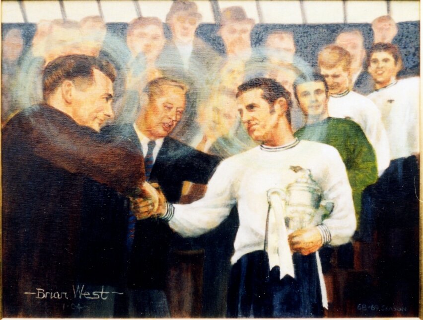 Dave Mackay of Derby County FC. A favourite moment of eye-contact with Brian Clough.
