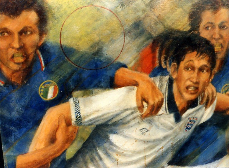 1 of 2 commissions for Sir Bert Millichip of The FA … ‘Gary Lineker – Close Encounters’