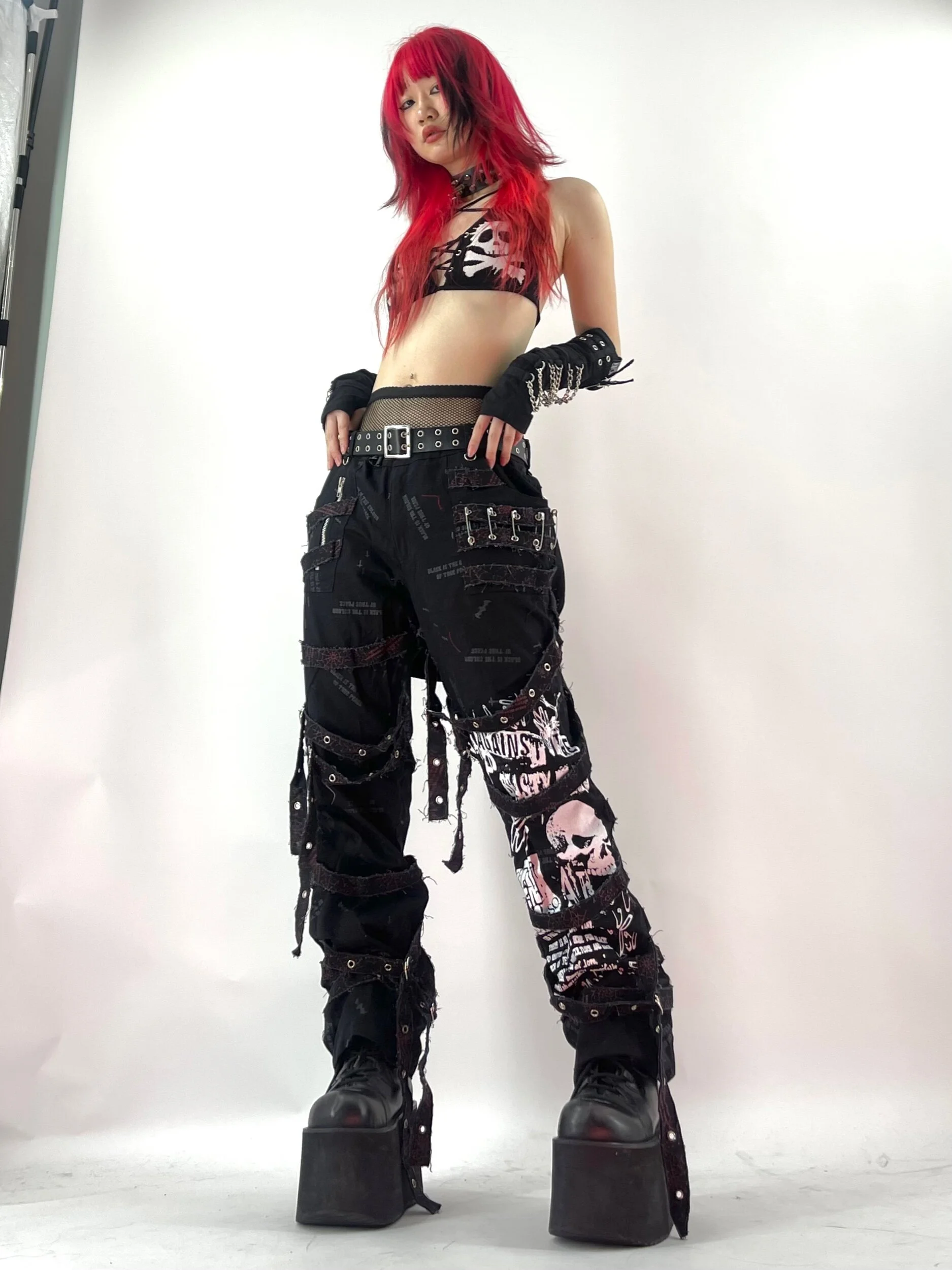 パンツ Rare V-Kei design Lace-up bondage pants GLP Visual Kei Bondage Pants — TRASH LAIR