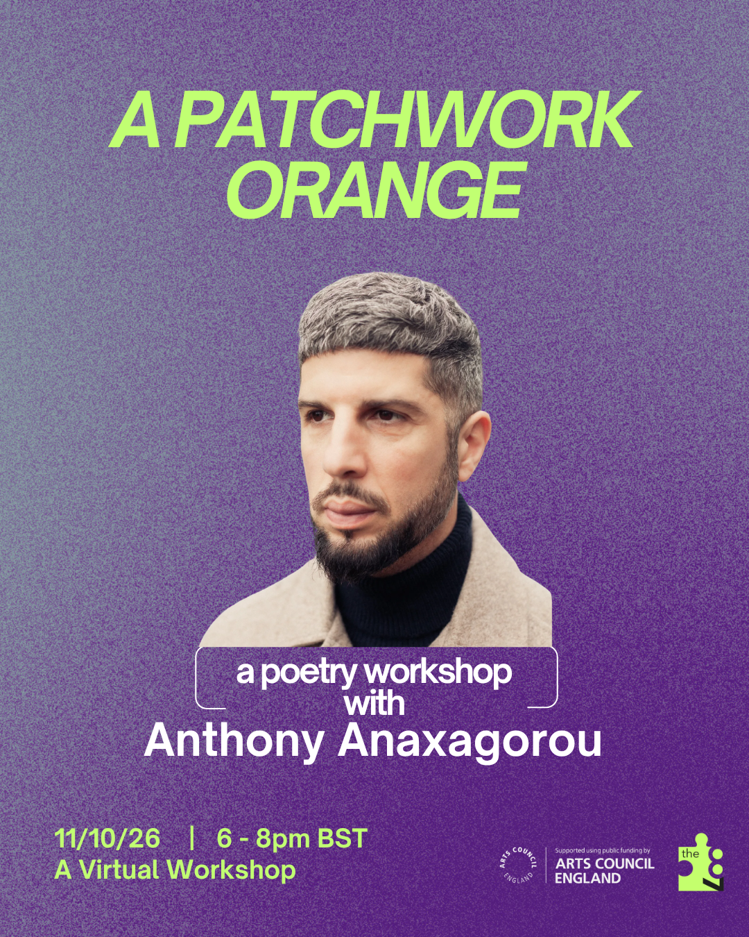 A Patchwork Orange: a poetry workshop with Anthony Anaxagorou
