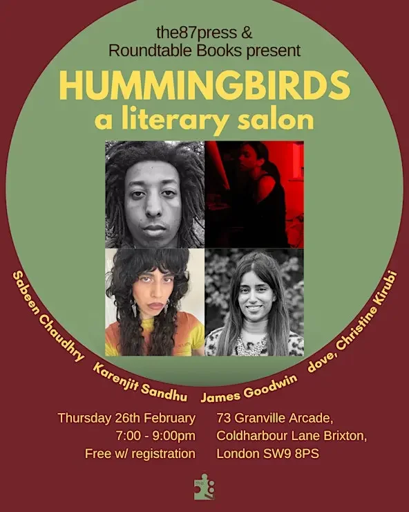 the87press & Round Table Books present: Hummingbirds, a literary salon