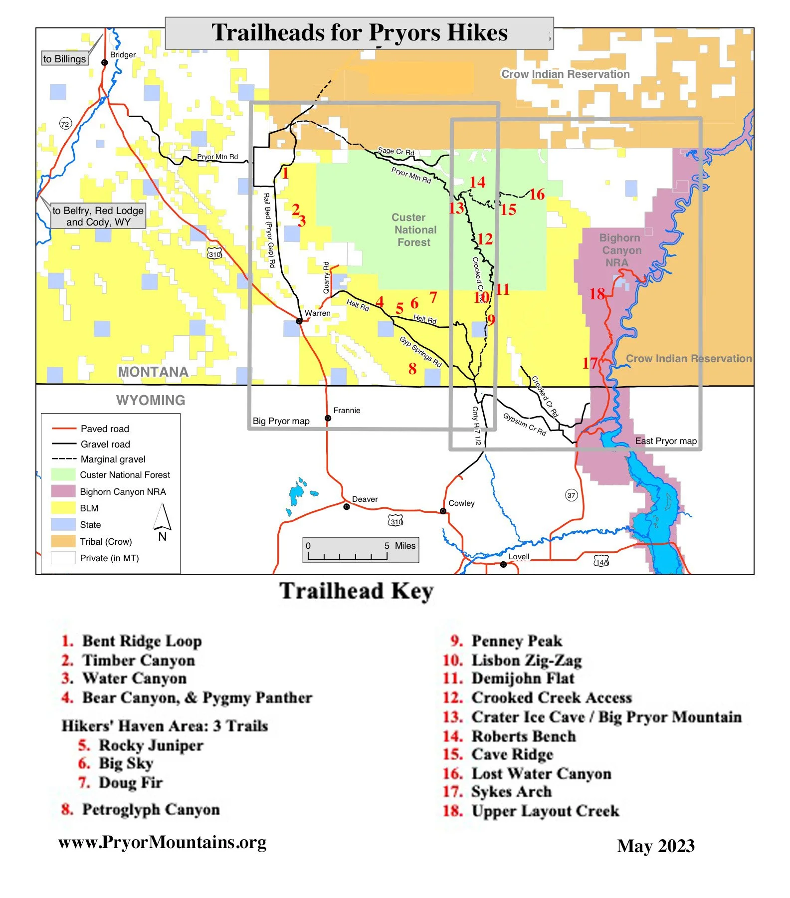 Overview Hiking in the Pryors — The Pryor Mountains