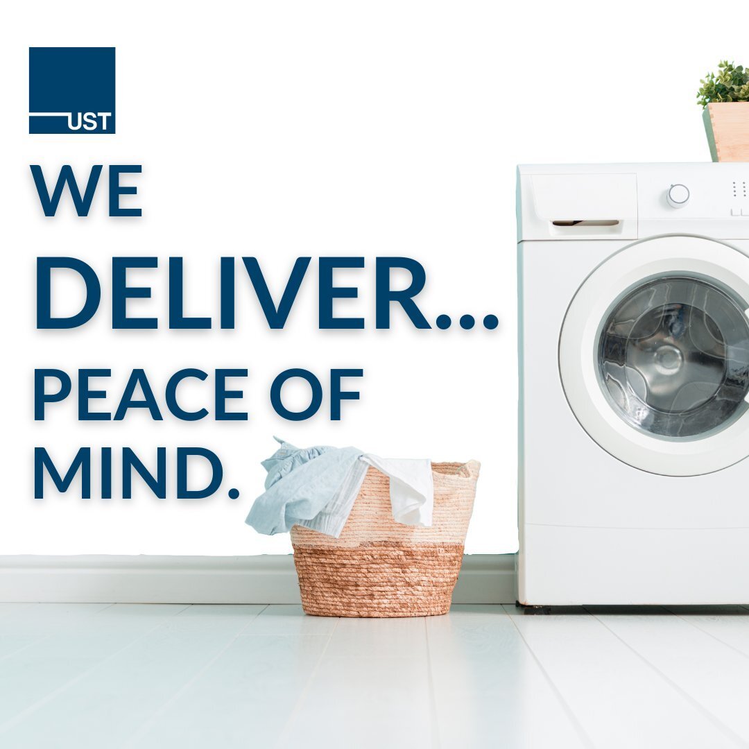 POV: When muddy uniforms, dirty towels, and a week's worth of clothes pile up...we deliver peace of mind. Delivering products with UST just means more.
