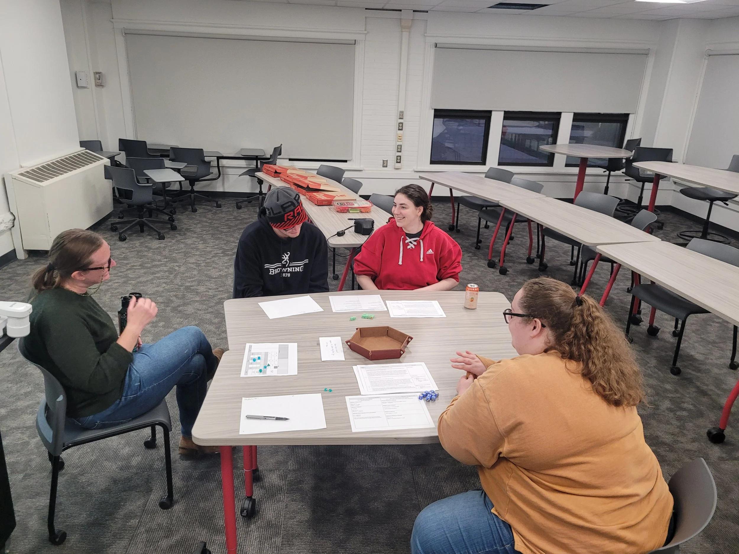 The USD History Club playtesting, "Brine & Blood," CWRGM's educational game on wartime emancipation