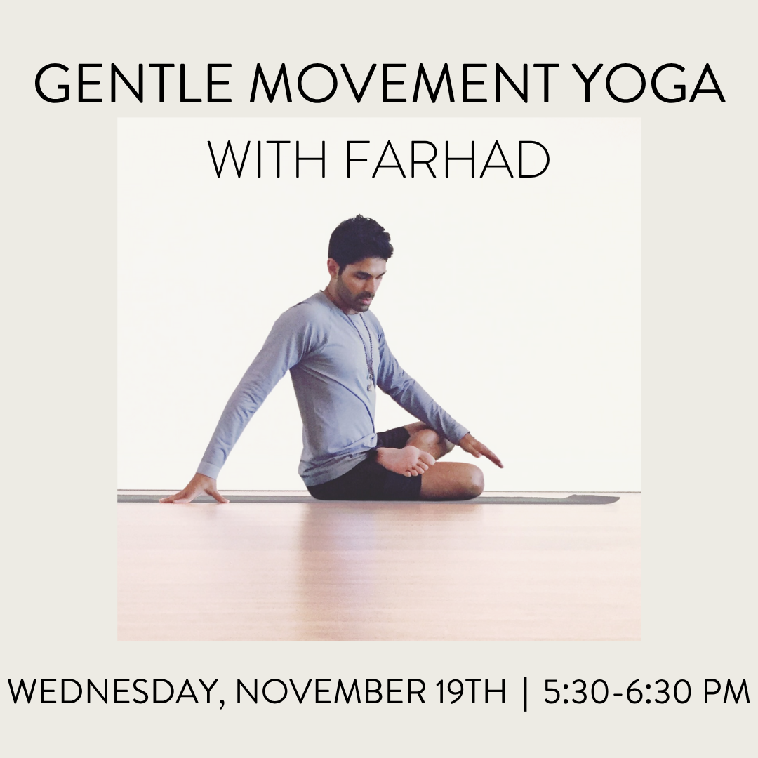 GENTLE MOVEMENT YOGA WED NOV 19 @ 5:30 PM