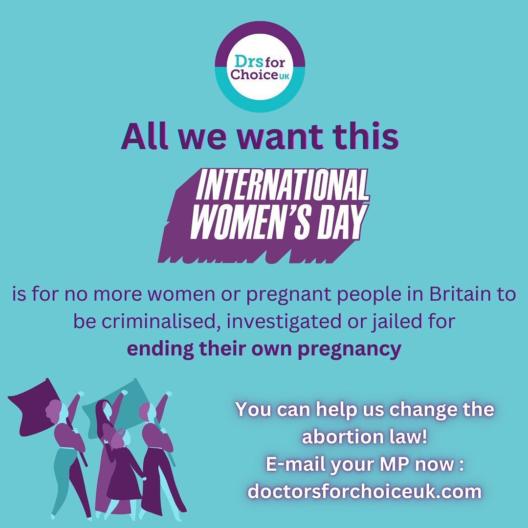 All we want this International Women&rsquo;s Day&hellip; 
is for no more women in Britain to be criminalised, investigated or jailed for ending their own pregnancy. 

In a matter of days, MPs will vote on an amendment which would remove the severe cr