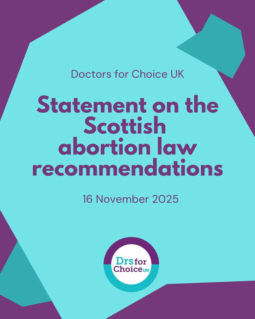 Doctors for Choice Uk respond to the recent Review of Abortion Law in Scotland Expert Group Report (available: https://www.gov.scot/publications/review-abortion-law-scotland-expert-group-report/) 

&diams; Doctors for Choice UK welcome the Expert Gro