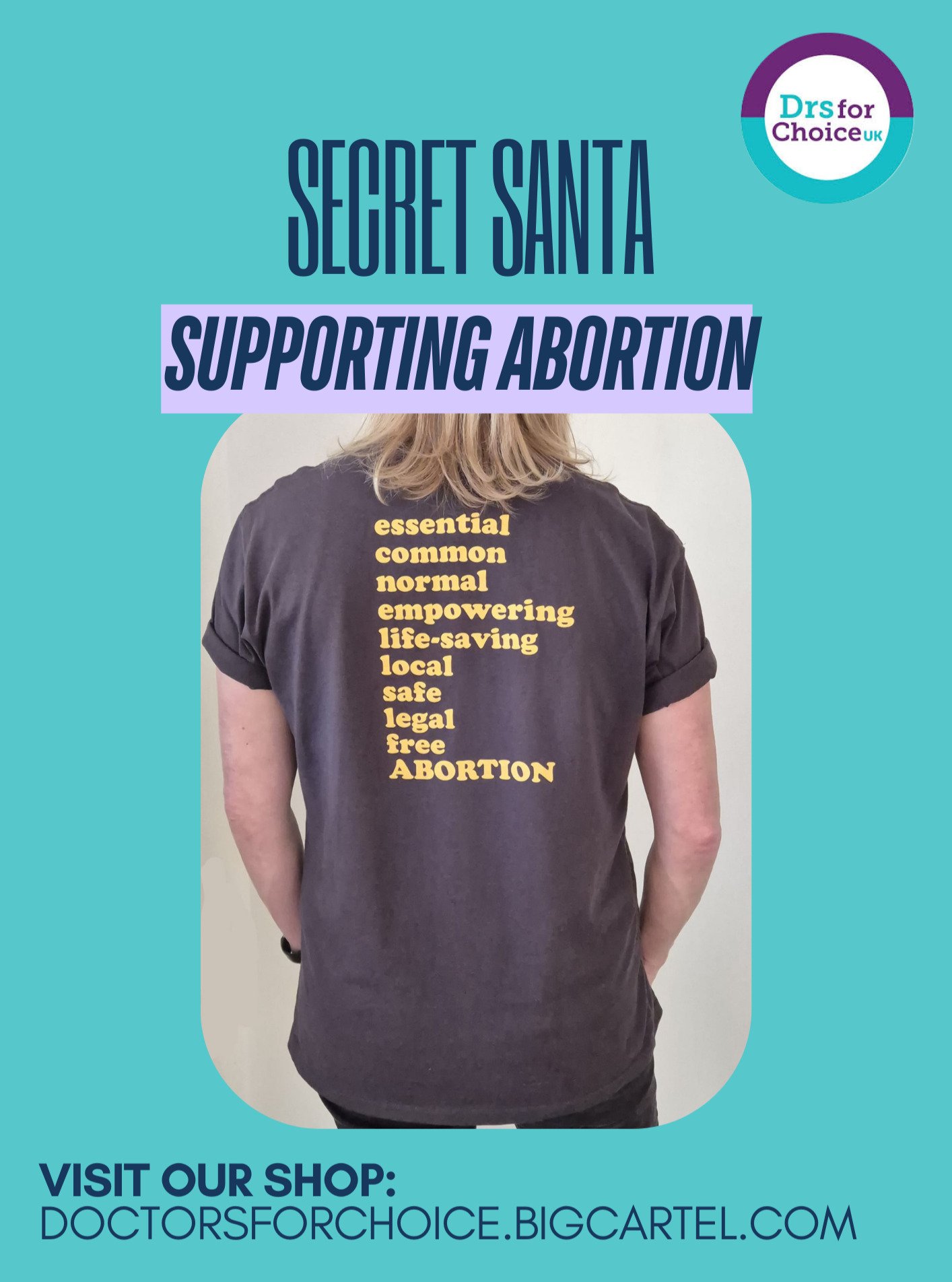 Are you after pro-choice gifts for your loved ones this festive season? Visit our shop doctorsforchoice.bigcartel.com to buy mugs, playing cards, and a new design of T-shirts - good quality, ethically manufactured, sustainably produced. Crafted from 