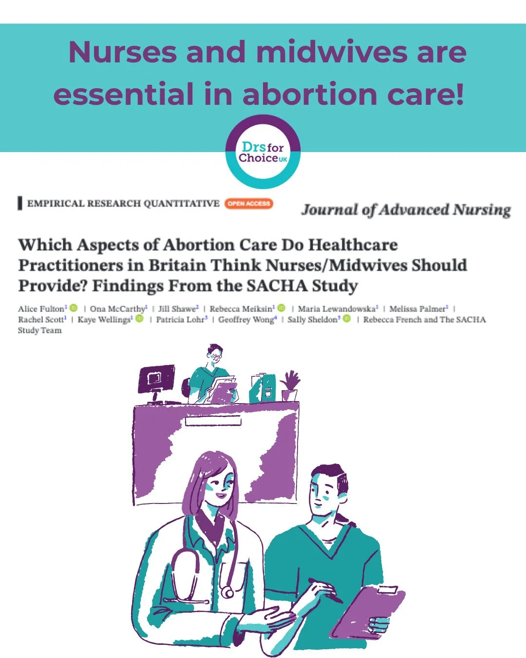 In May, we celebrate the International Days of Midwives and Nurses! On this occasion, we share with you a paper that has recently come out of the SASHA: Shaping Abortion for Change study, discussing the roles nurses and midwives could take on in abor