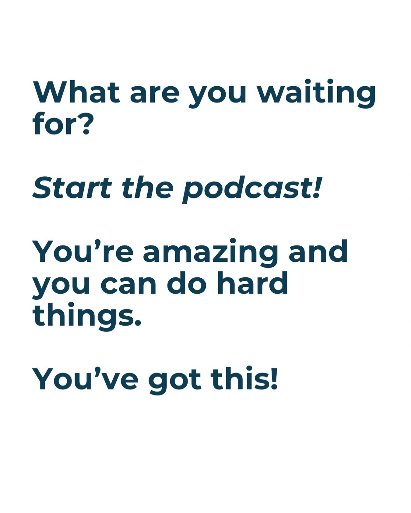 You&rsquo;ve waited long enough.

You don&rsquo;t need to wait anymore.
That podcast idea you&rsquo;ve been sitting on forever is bursting to come out!

Imagine how your business could transform, the lives you could change, the impact you could have?