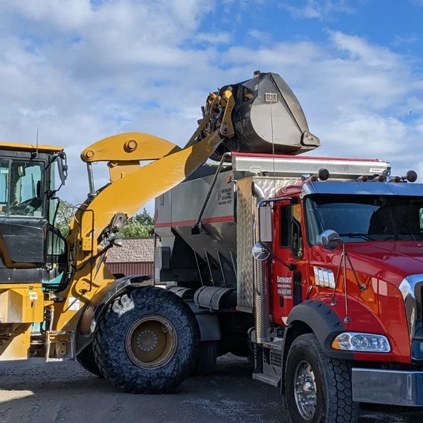 Mixer truck on a GTA jobsite