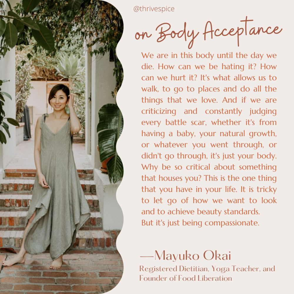 Mayuko Okai Body Acceptance quote.png