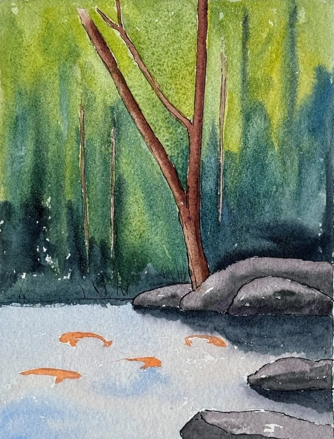 Watercolor in the Woods Retreat with C. Finley Art
