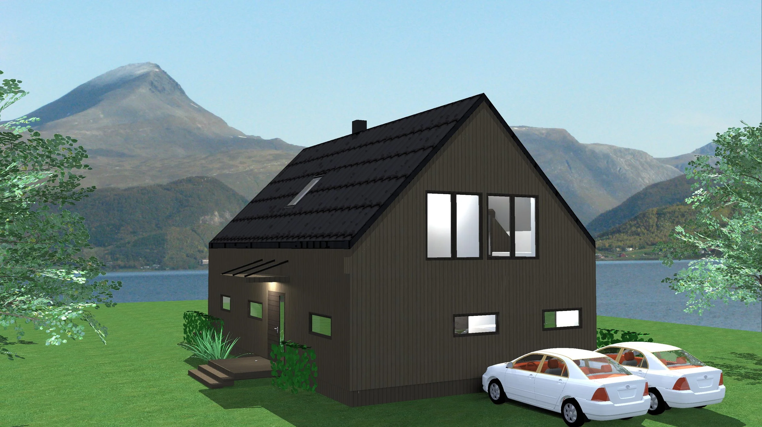 Eramu eskiis saarele, projekteerimine ja 3D