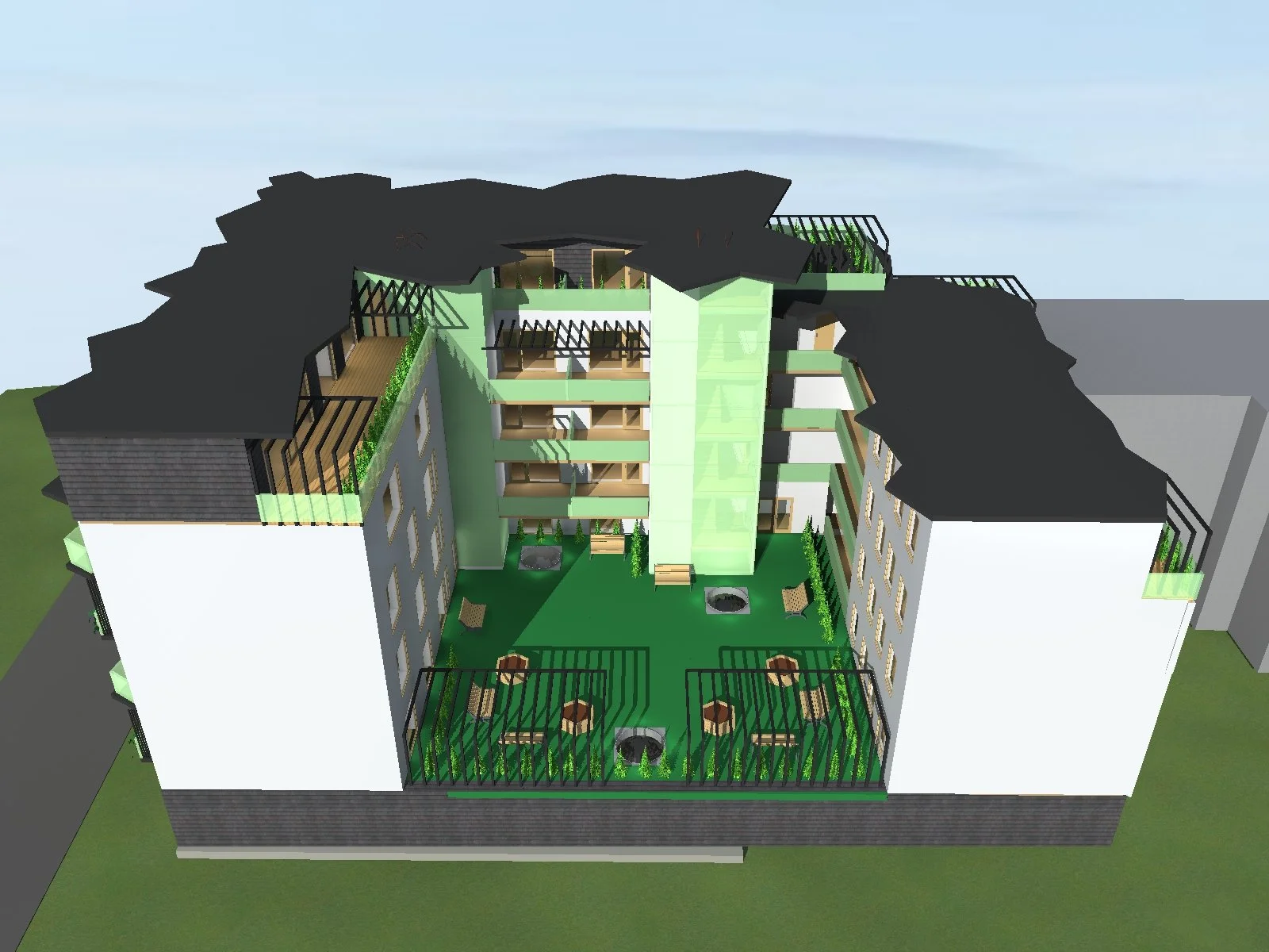 Hotelli renoveerimisprojekti eskiis, projekteerimine ja 3D