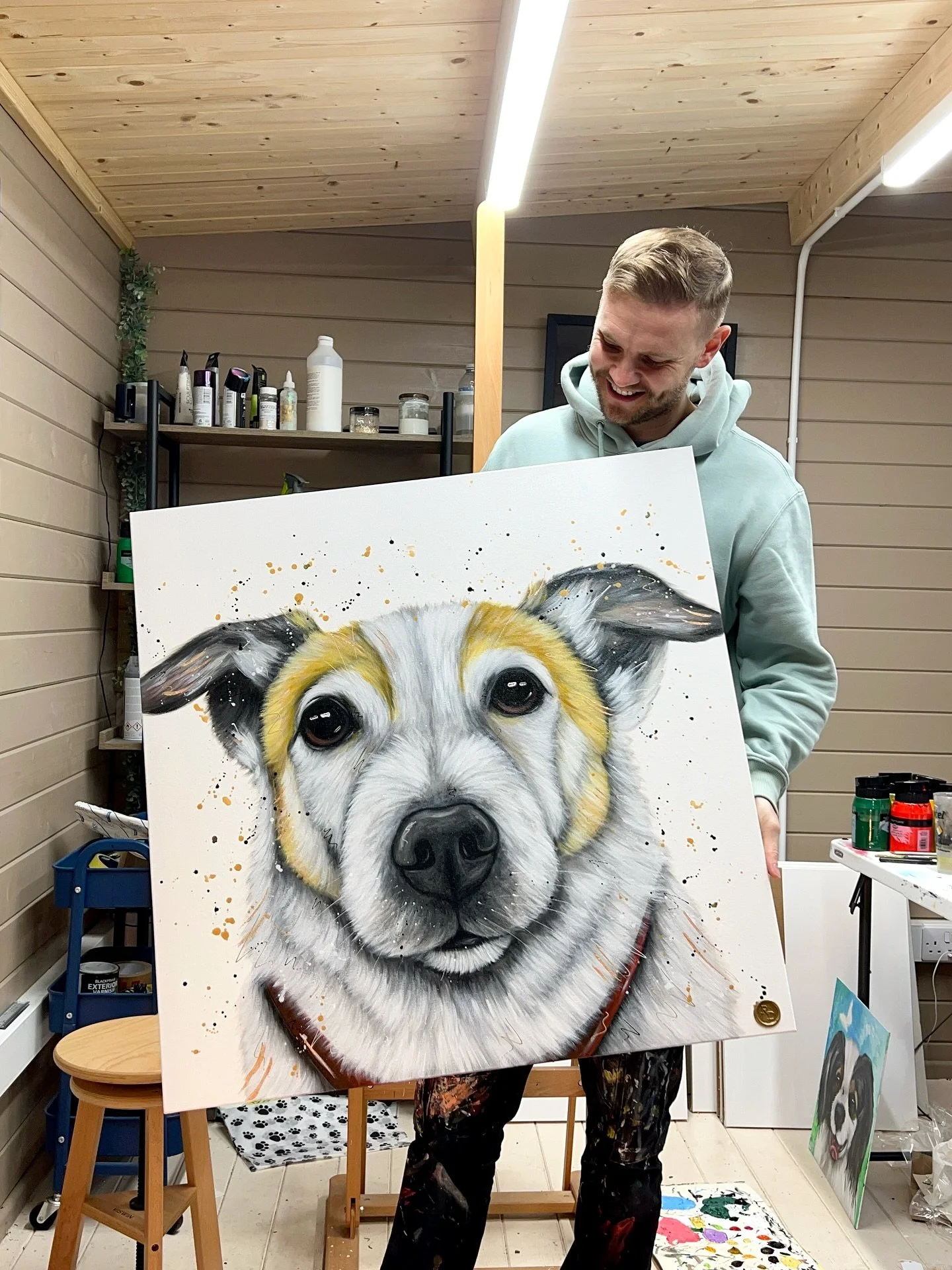 One of the bigger pawtrait commissions for Christmas 👌🏼 🐶