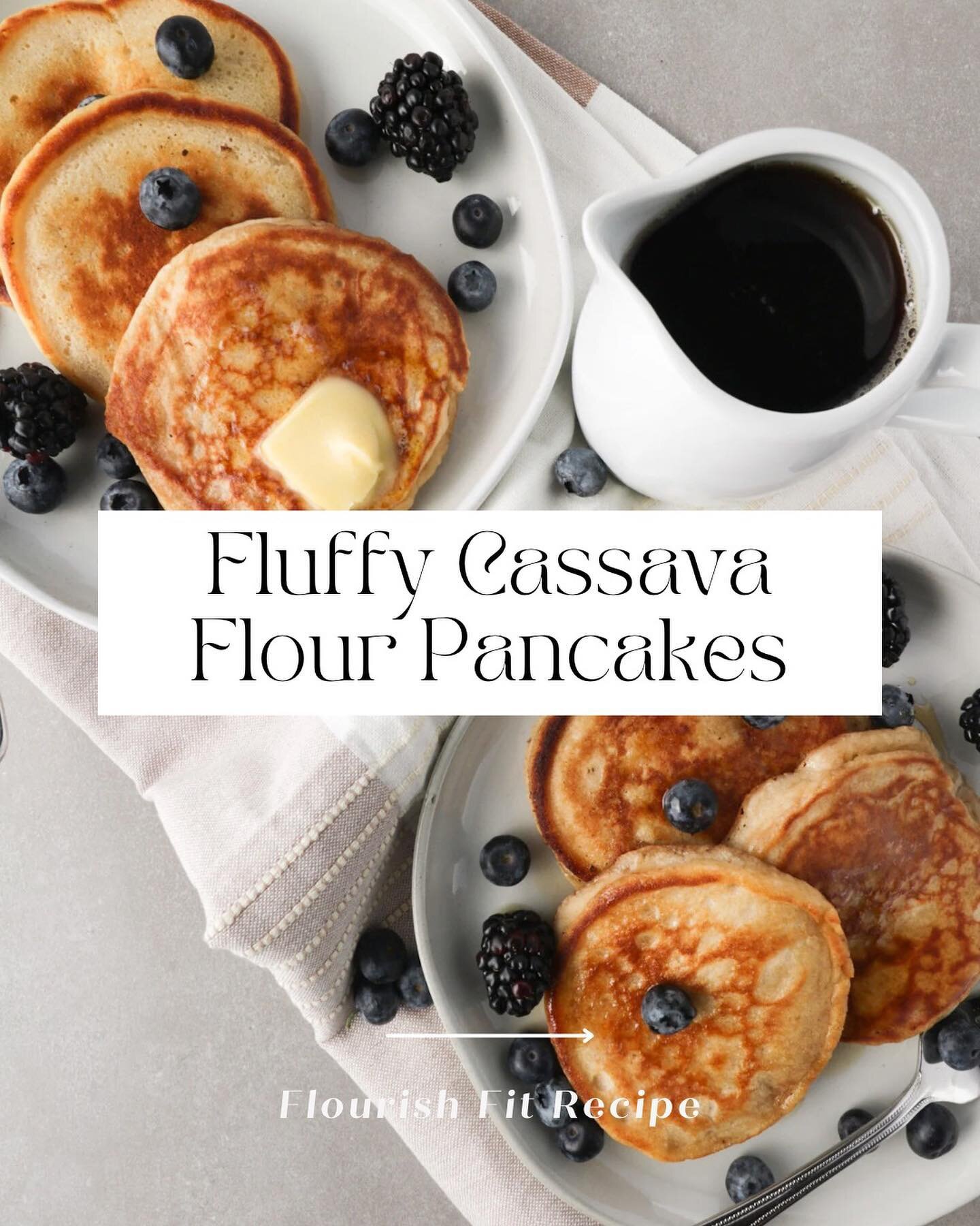 Sharing the absolute BEST cassava flour pancake recipe with you all today! 

You can feel confident that enjoying pancakes can in fact be a healthy diet staple with this recipe! 

Naturally gluten and grain free, cassava flour is derived from the cas