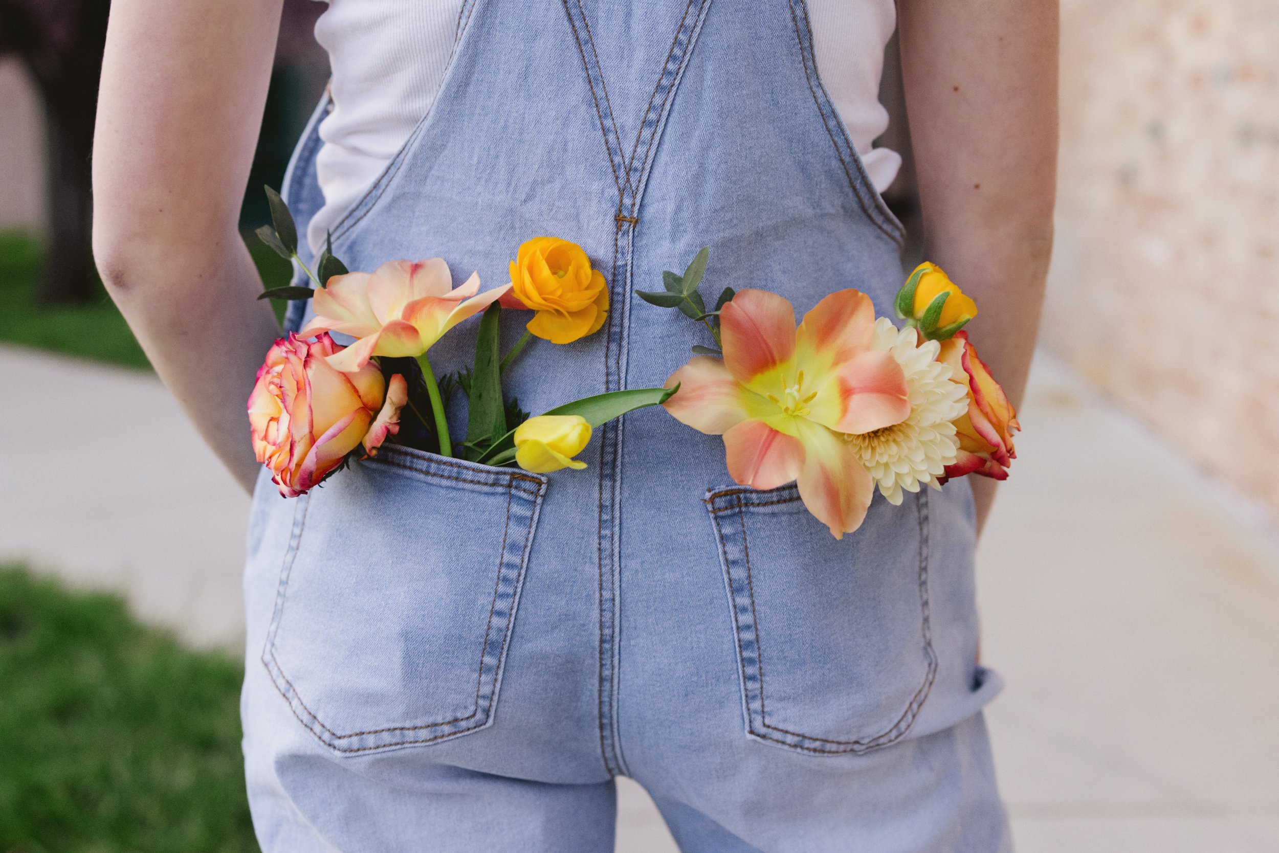 Senior Photos with Flowers
