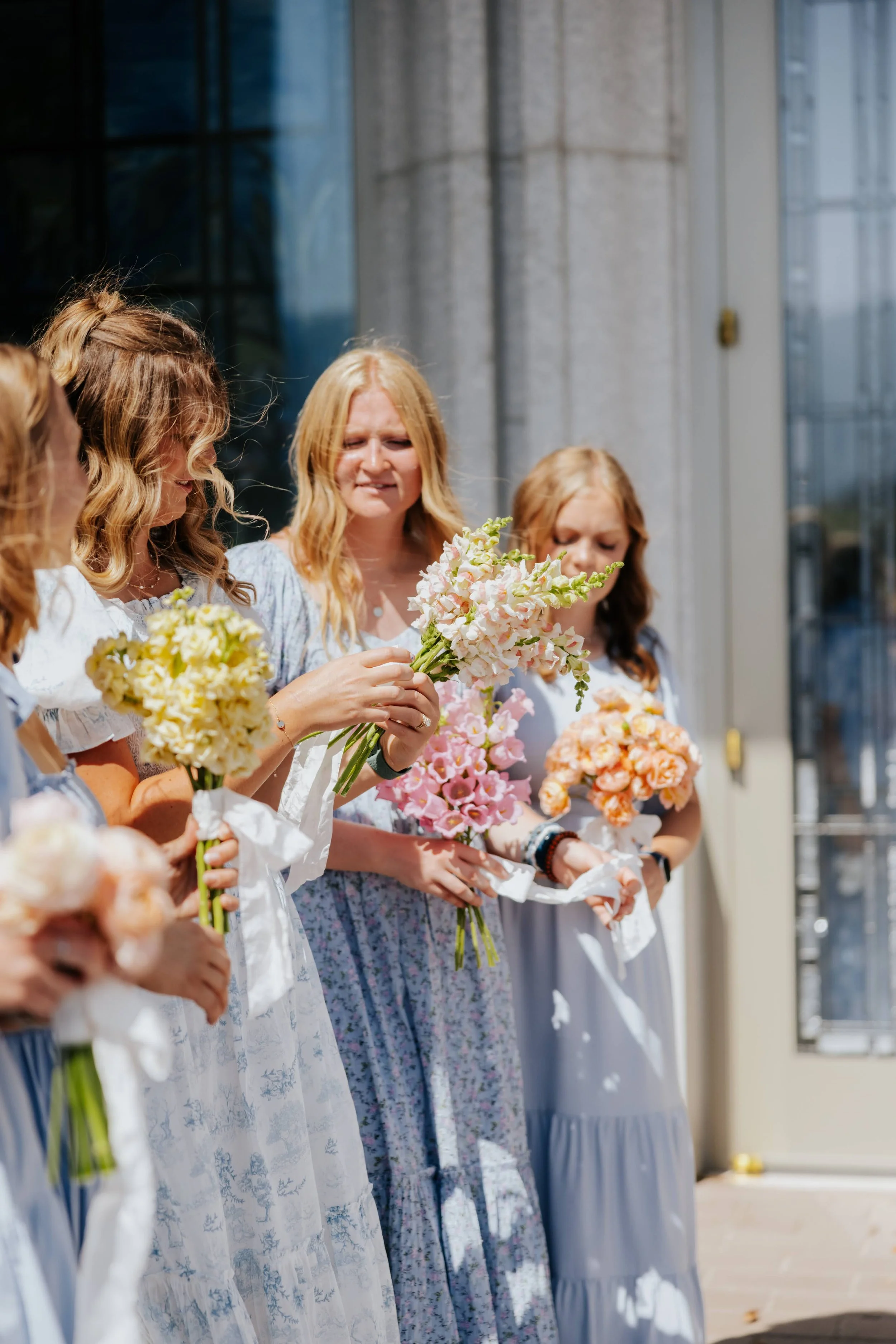 Different Type of Flower for each Bridesmaid