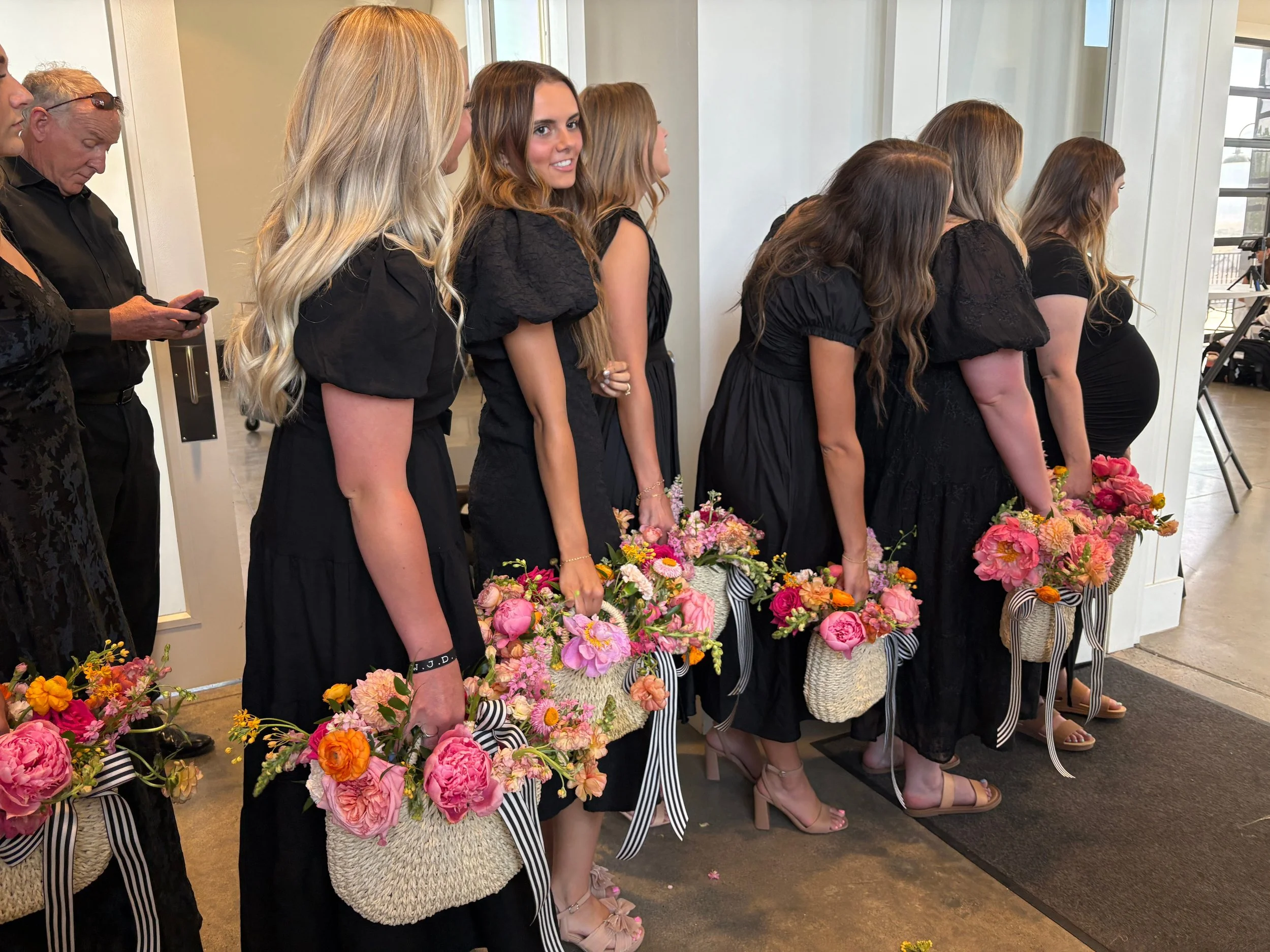 Bridesmaids Basket Bouquets