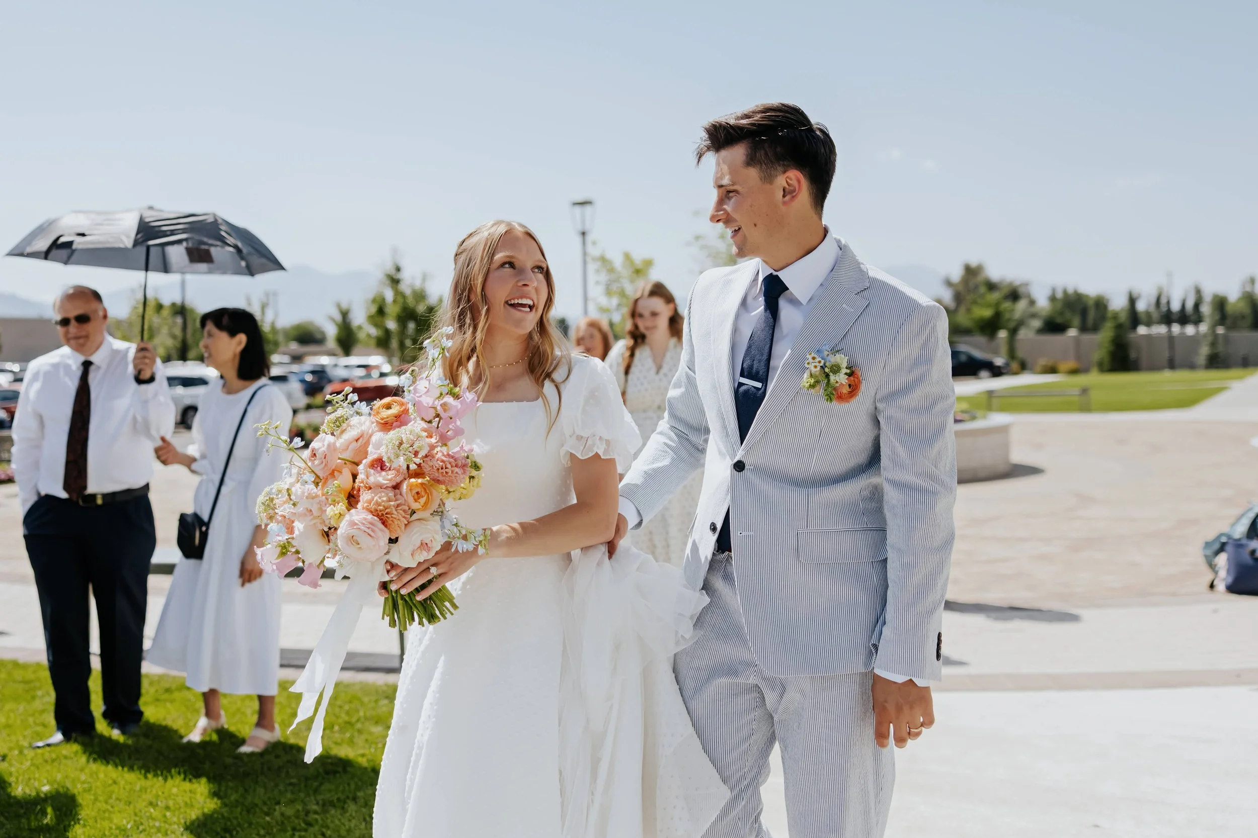 Bride and Groom Flowers