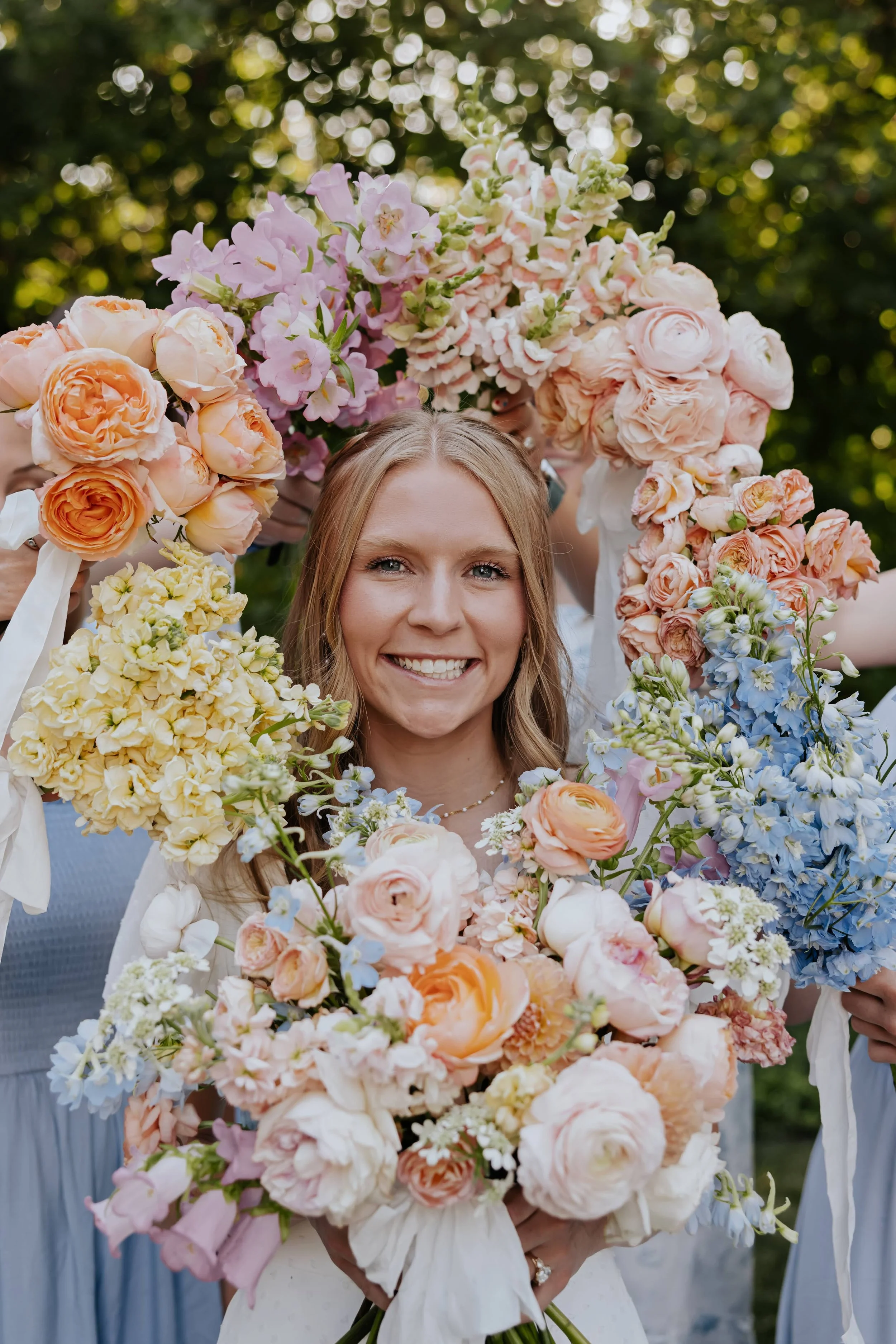 Bride Surrounded by Flowers