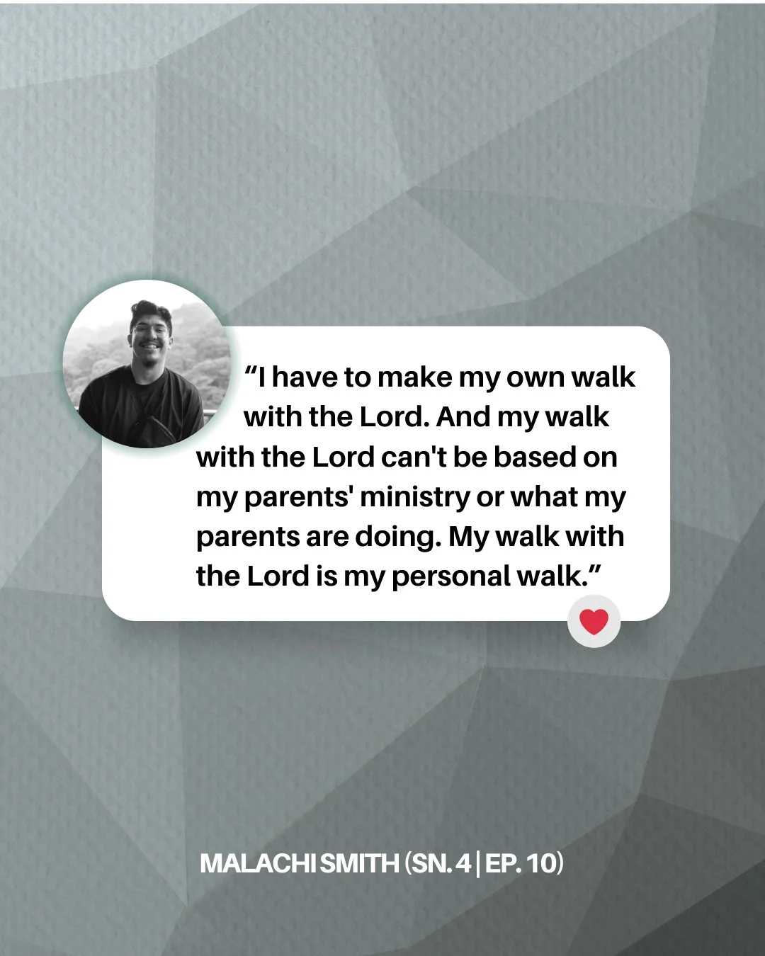 Make it personal.

🌱 4.10 | Growing in Wisdom and Faith (with Malachi Smith)