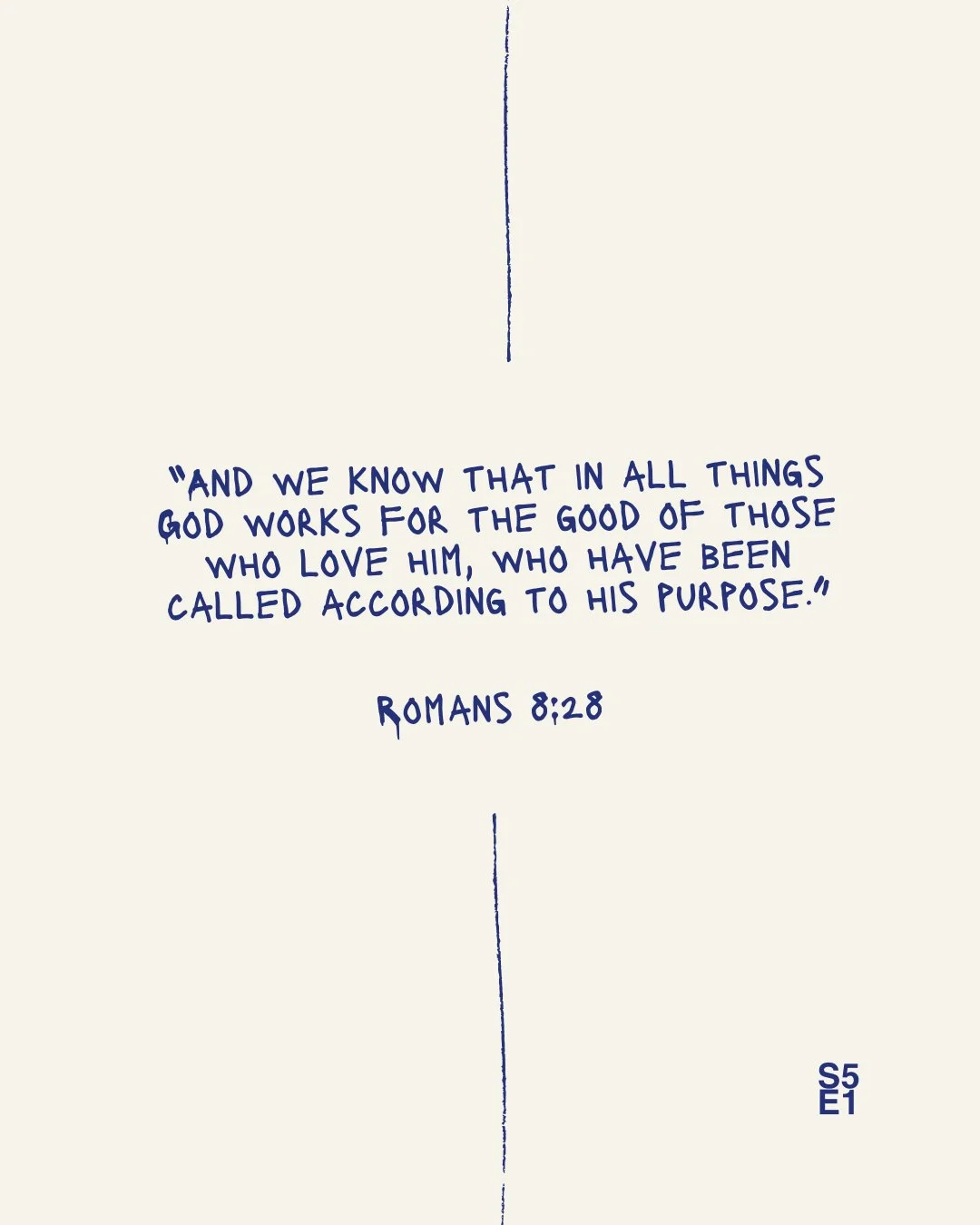 He's working all things, even the difficult things, for your good. Fix your eyes on Him and hold on to this promise. 

🌱 5.1 | Thoughts on Perseverance &amp; Anxiety