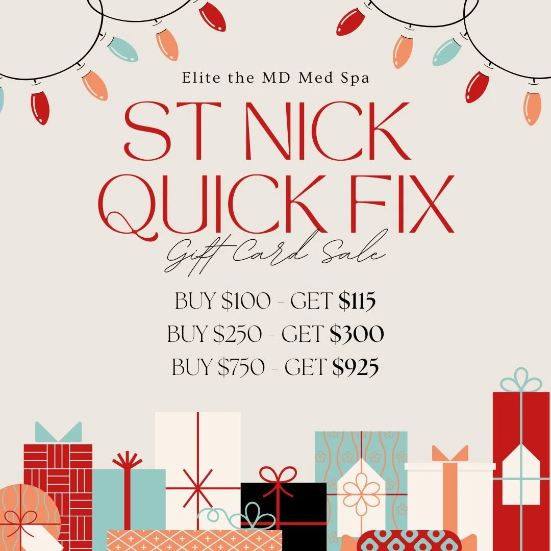 Give the gift everyone actually wants&mdash;treatments they&rsquo;ll love.
Now through December 1, our gift card bonus sale is live:

$100 = $115
$250 = $300
$750 = $925

Up to 25% more in services. Ideal for your partner, your mom, or yourself.

htt