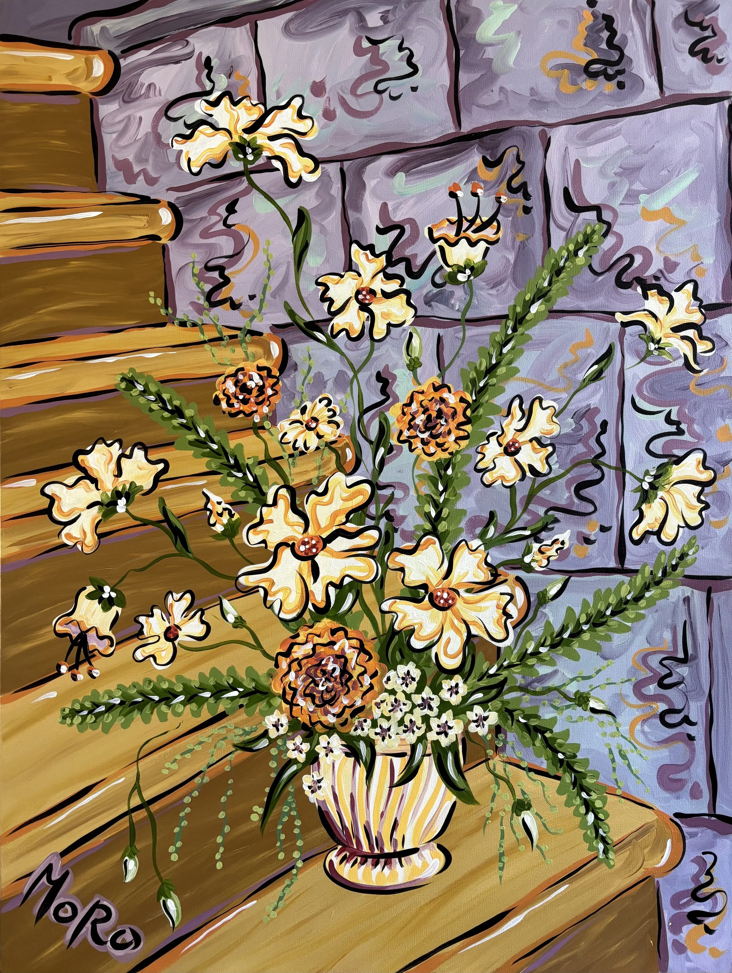 Adorned, 30x40x1.5 inches, acrylic on canvas, 2026, $1200
