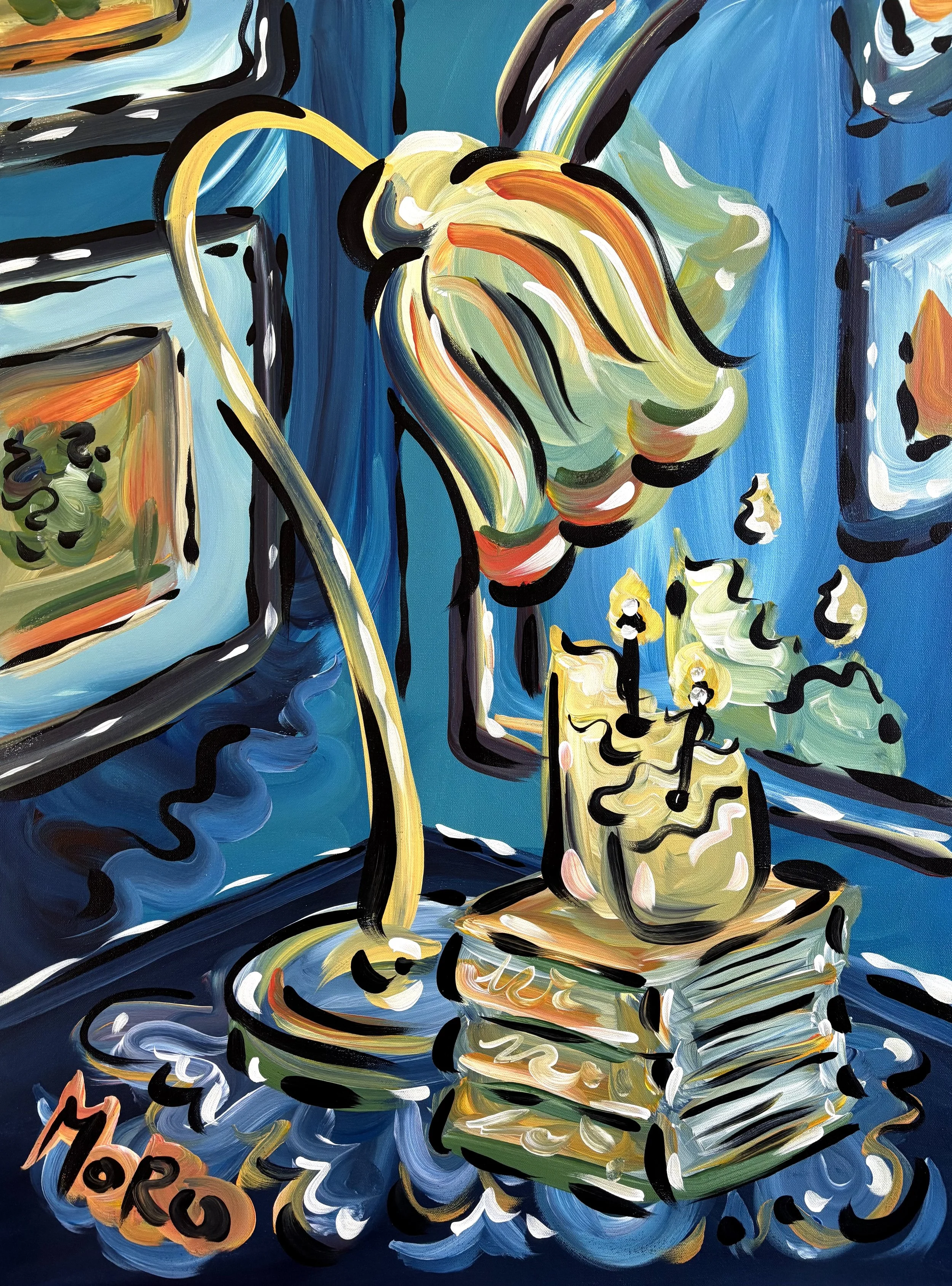 Luminated Lush, 30x40x1.5", acrylic on canvas, 2026, $1000
