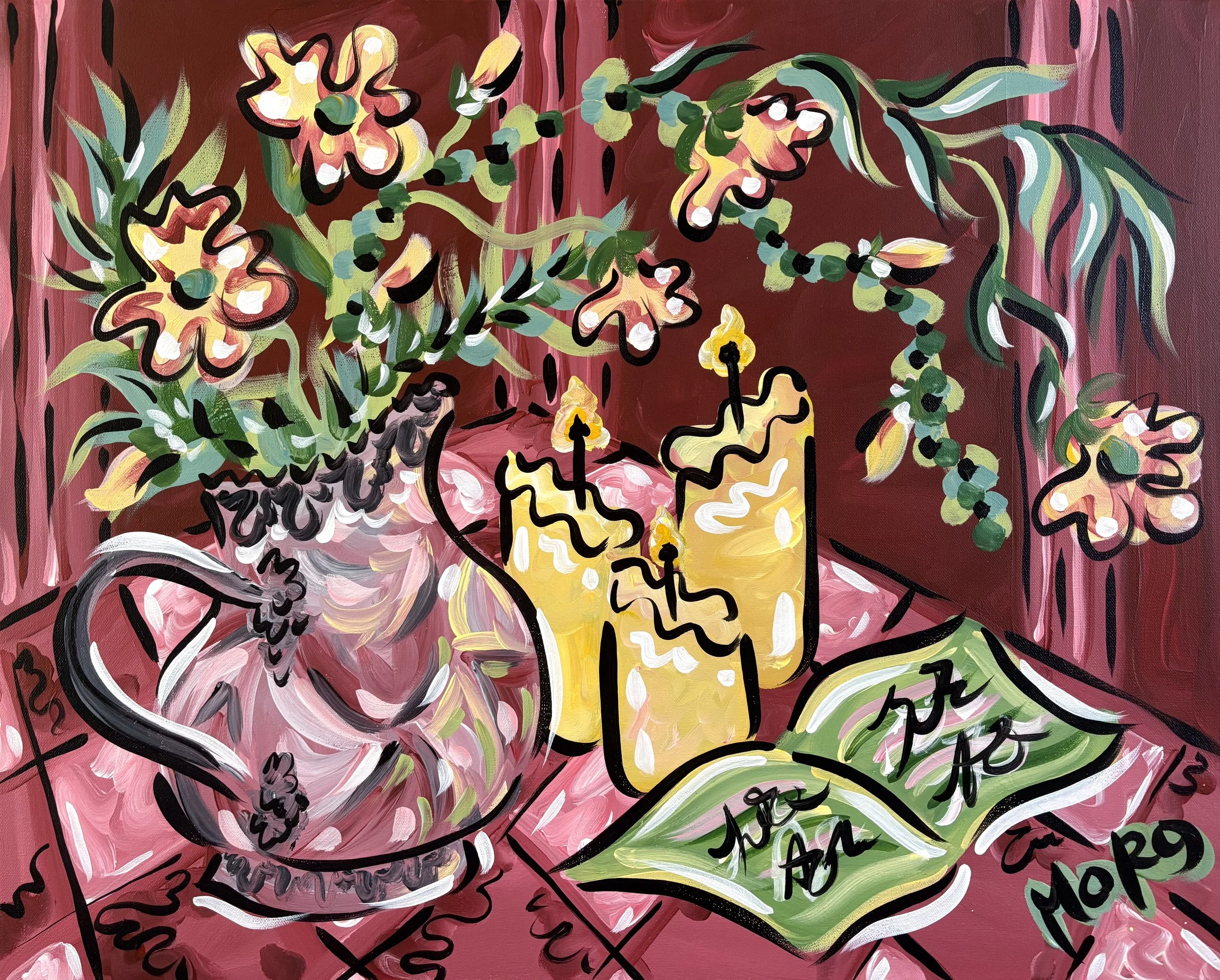 Rituals, 24x30x1.5", acrylic on canvas, 2026, $750