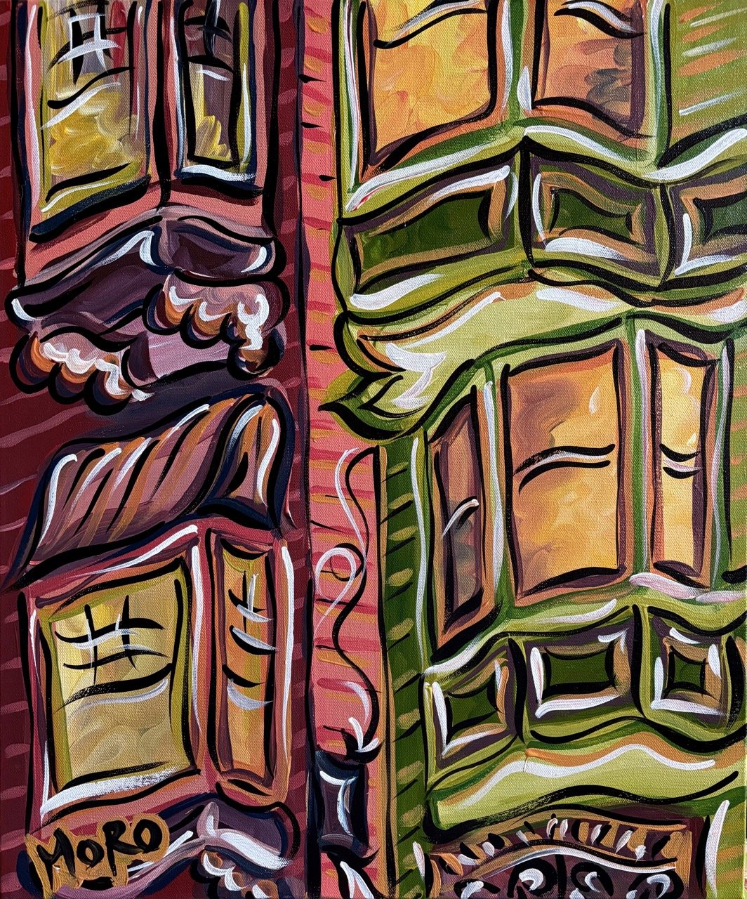 Night Walk, 20x24", 2026, acrylic on canvas, $500