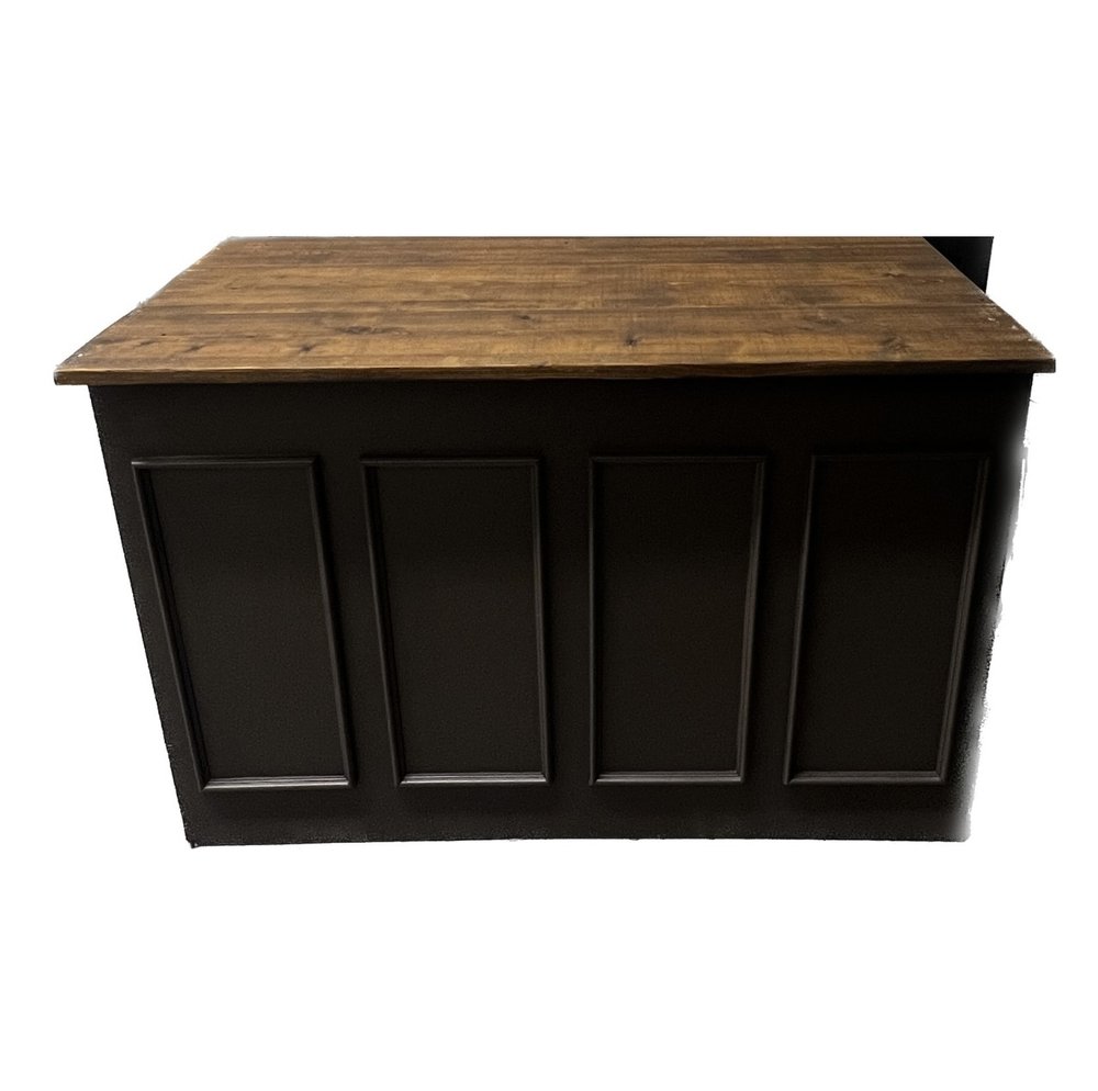 Black Rustic Wood Bar