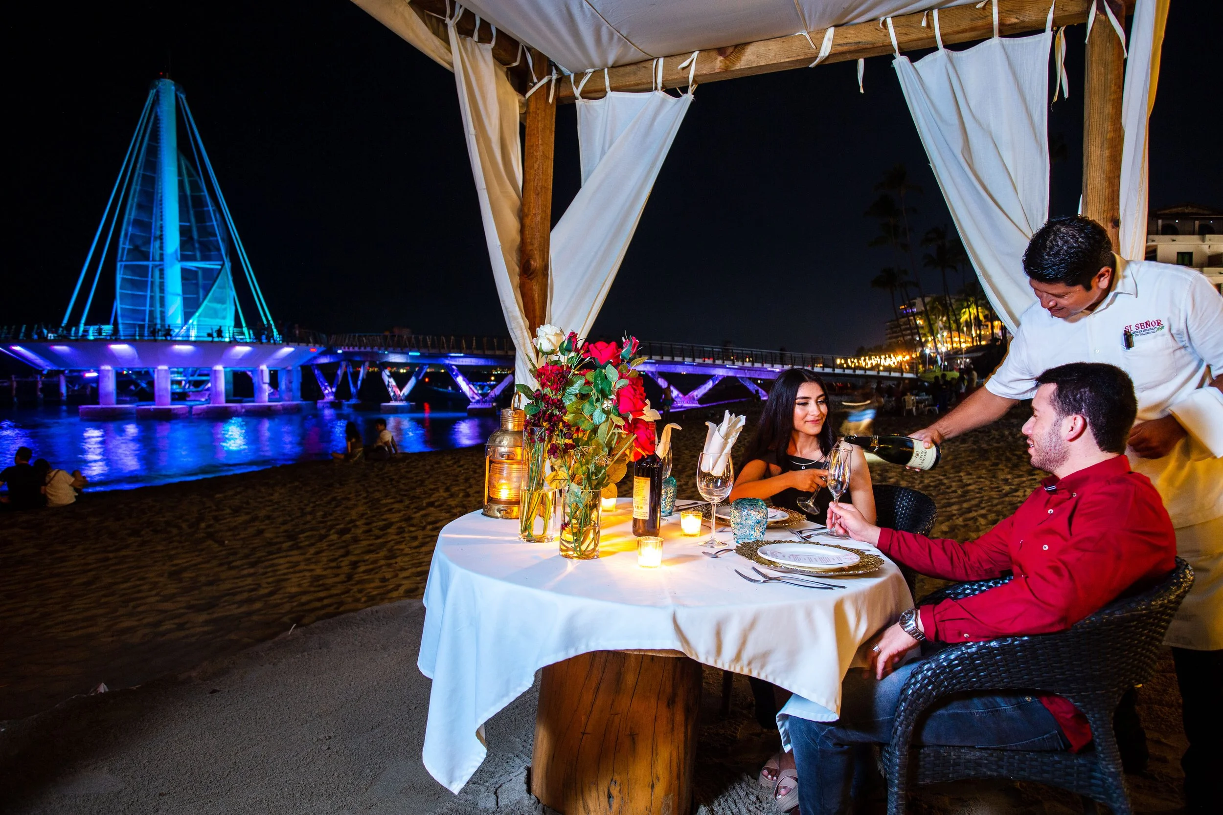 cena romántica puerto vallarta