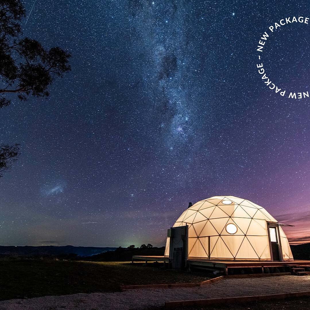 Your own off-grid, glamping dome in Mudgee awaits 🌌 

This unique accommodation experience is set amongst a beautiful backdrop of natural Australian bushland, offering a truly deluxe escape ❤️️ The striking dome features an expansive wrap-around dec