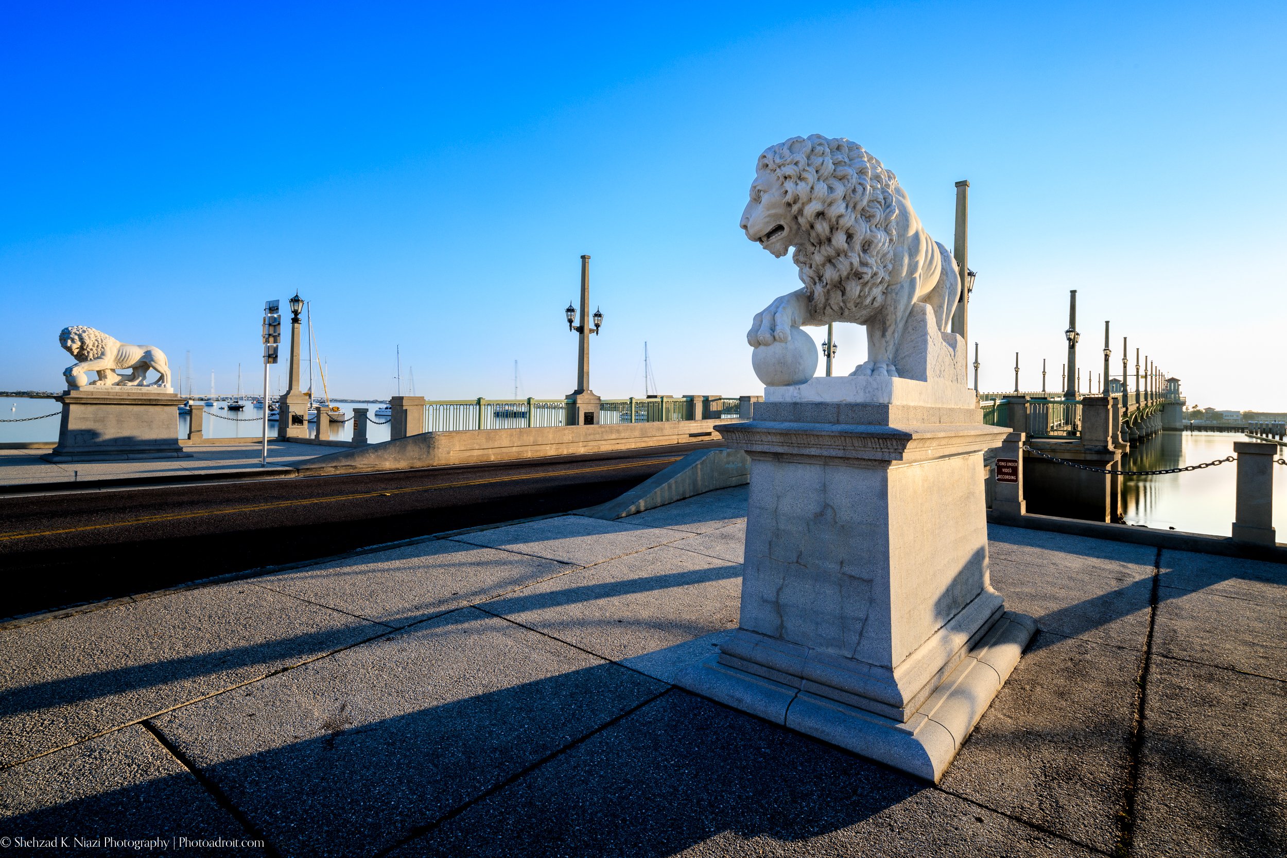 Two Lions at the Bridge of Lions St Augustine.jpg