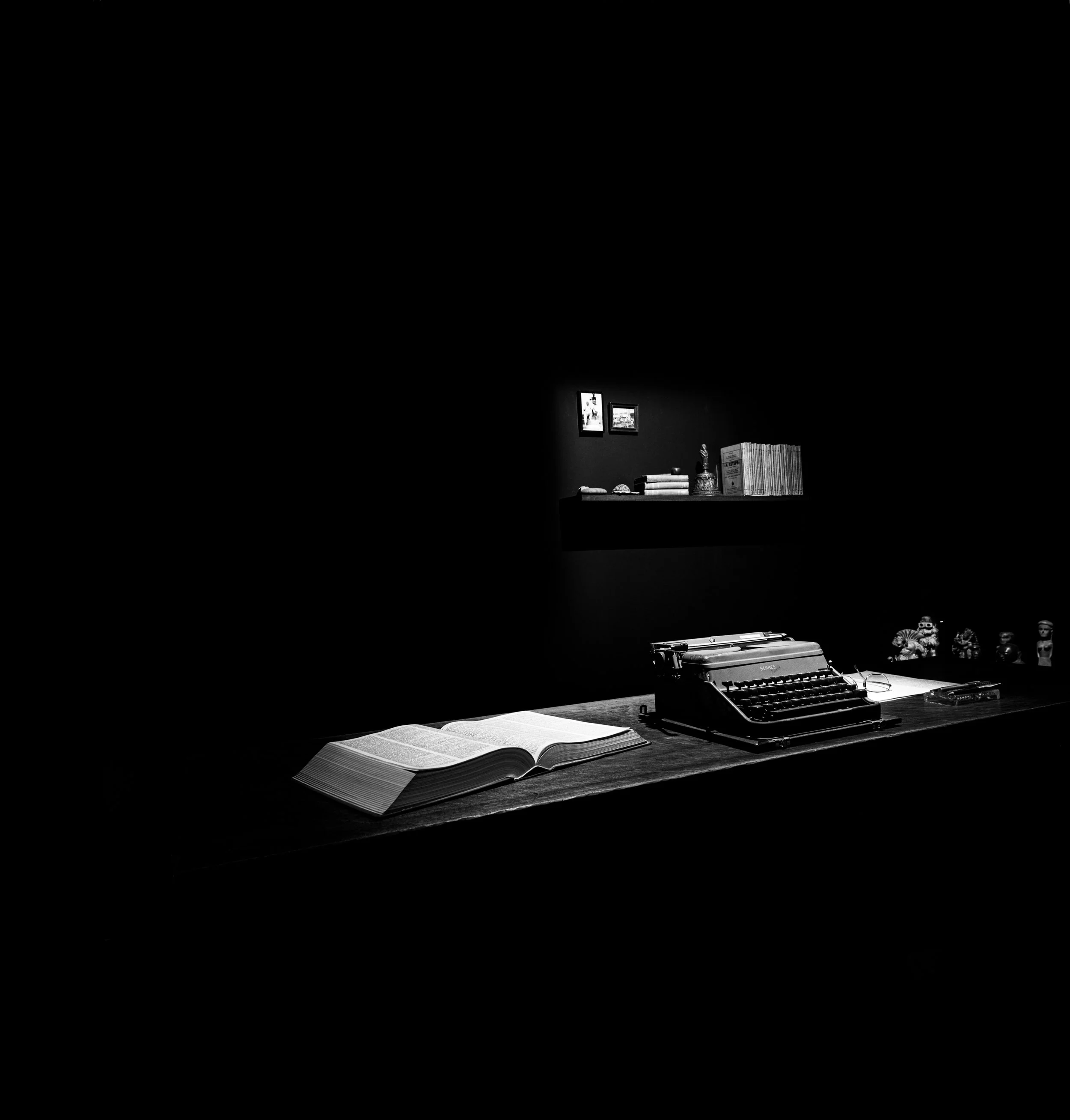 Image shows the original typewriter that Nobel Laureate Jose Saramago used to write his novels. This typewriter and other related material are preserved in his library at Jose Saramago Foundation in Lisbon Portugal.  Canon TSE 17