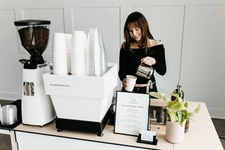 The Annabelle House mobile coffee cart and team in Osseo, MN