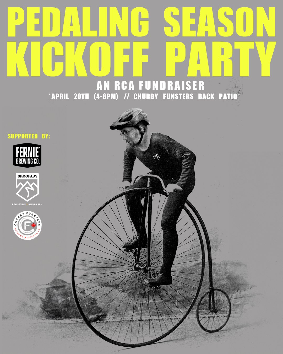 Join @skookumgear and the RCA for this fundraiser for the trails. Group rides for all abilities will leave from behind the shop at 1 p.m. Then, come by @chubbyfunsters from 4&ndash;8 p.m. for more fun, including a kids obstacle course, flat tire chan