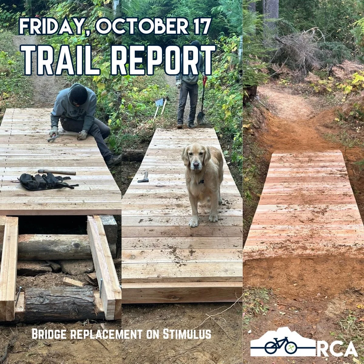 Here's our trail report for Friday, October 17:

🚵&zwj;♀ Sober October has continued for another week, with incredible weather but shockingly little rain for this time of year. It's hard to complain about the weather lately, but we would appreciate 